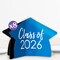 Big Dot of Happiness 8 Count Blue Graduation 3D Centerpiece Table Decorations, Freestanding Class of 2026 Grad Party Centerpieces